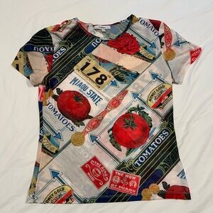 Miaou sheer short sleeve top